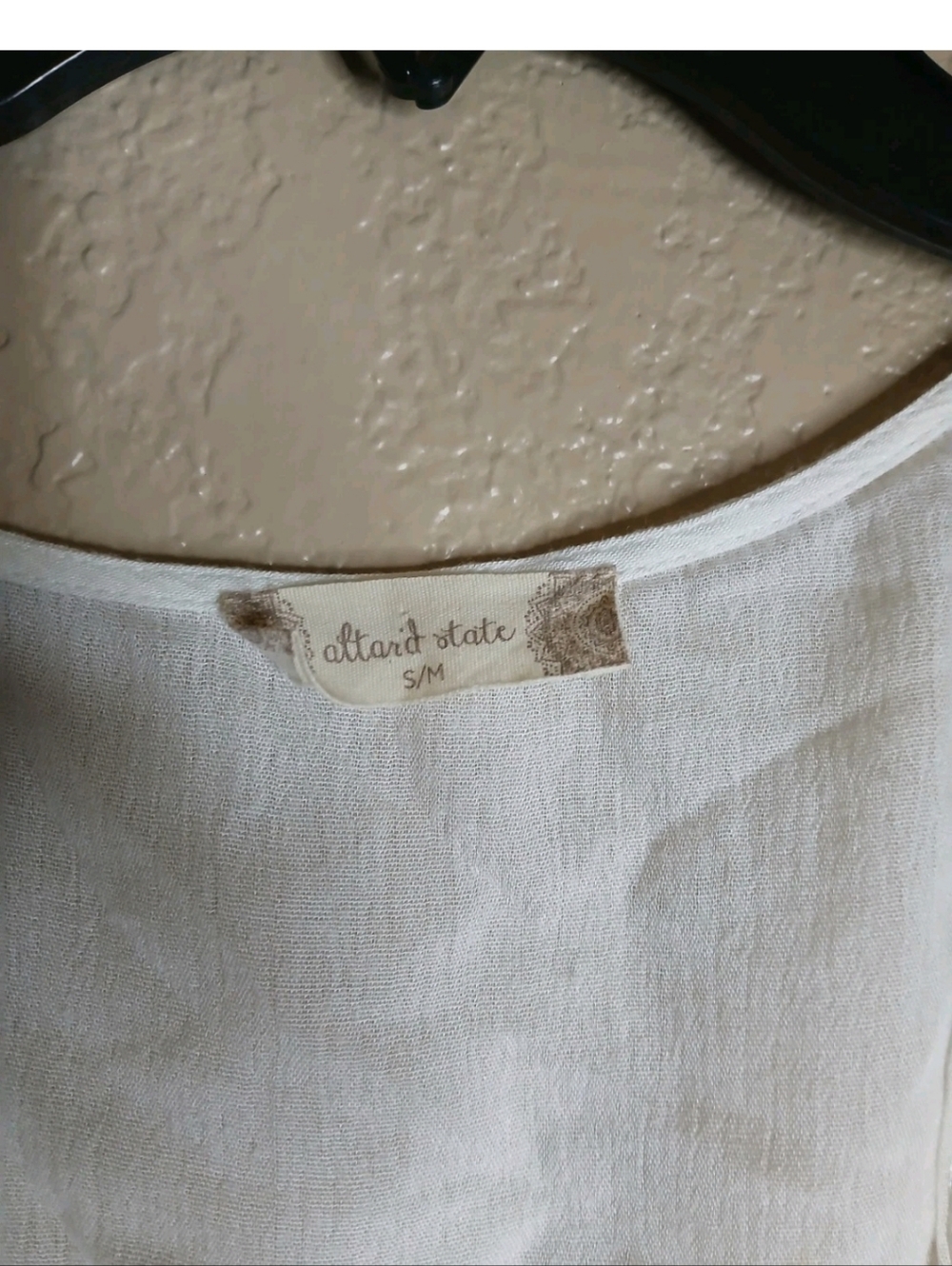Altar'd State Cream Lace-Trim Kimono Jacket Size S/ M - Picture 3 of 5